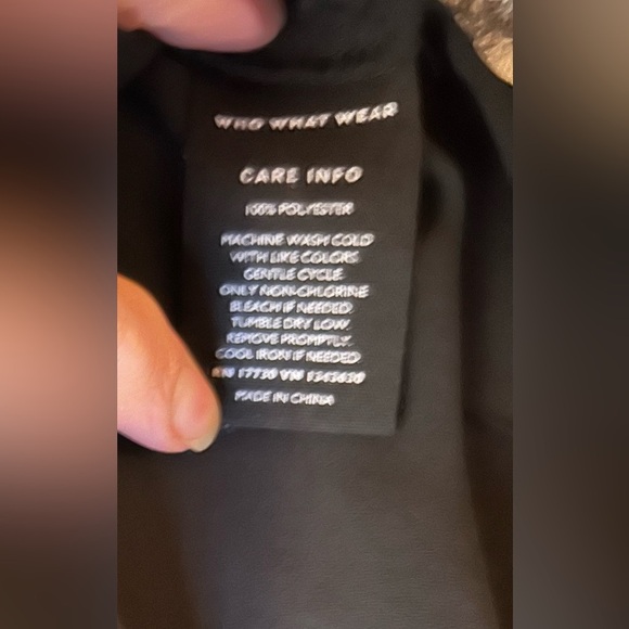 Who what where black sz M button down blouse, top, ruffle sleeves, sexy, chic - Picture 6 of 6